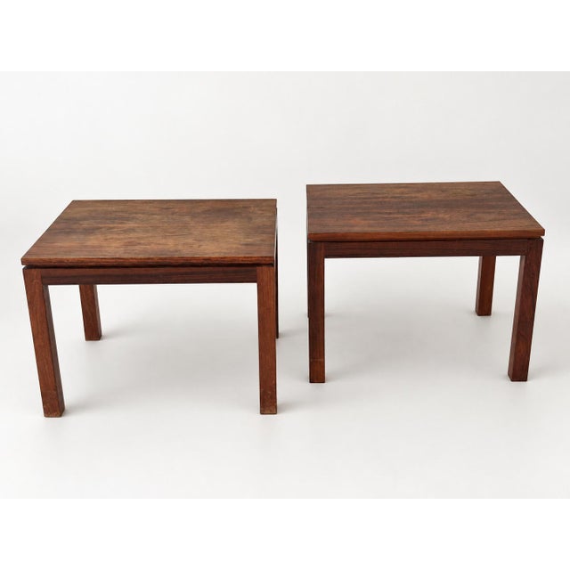Mid-Century Modern Side Tables in Rosewood, Denmark, 1960s, Set of 2 For Sale - Image 3 of 18