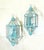 Pair of Vintage Solid Brass & Beveled Glass Wall Lantern - Sconces - Verdigris For Sale - Image 10 of 17
