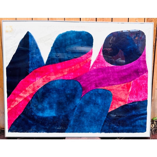 1970s Large 51" Original Signed Carol Summers “Rocky Mountains” Woodcut Print For Sale In Denver - Image 6 of 11