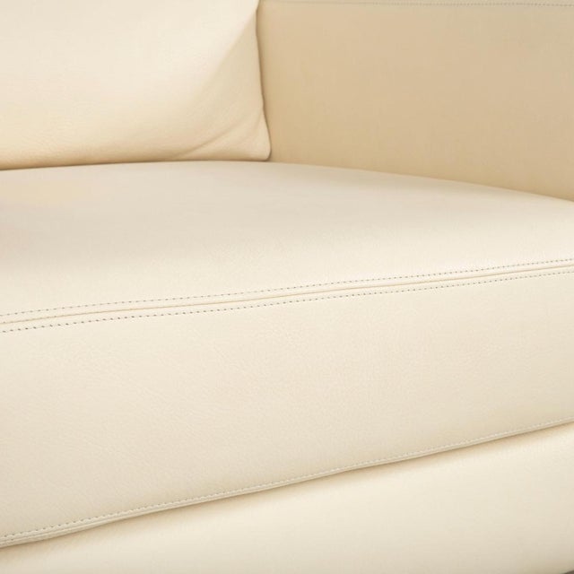 Cream Leather Armchairs from Musterring, Set of 2 For Sale - Image 6 of 18