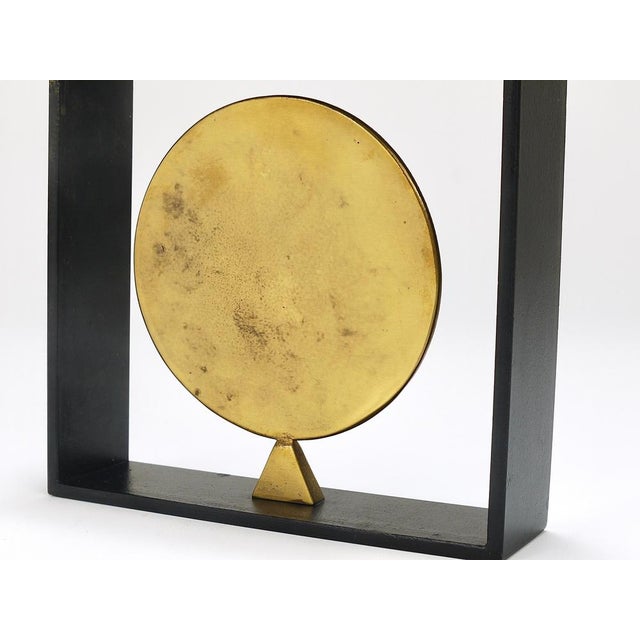 Iron & Brass Coin Medal Bookend attributed to Carl Auböck, Austria, 1970s For Sale - Image 12 of 18