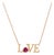 Ruby Love Letter Gold Necklace For Sale