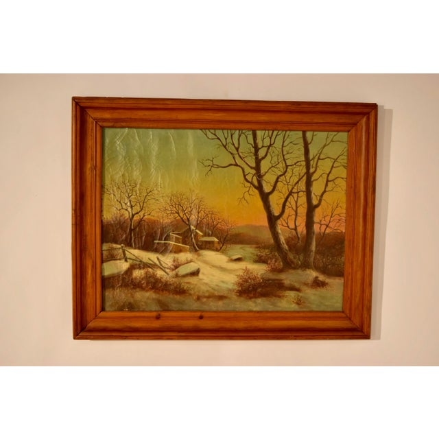 19th C Framed Oil Painting For Sale - Image 4 of 7