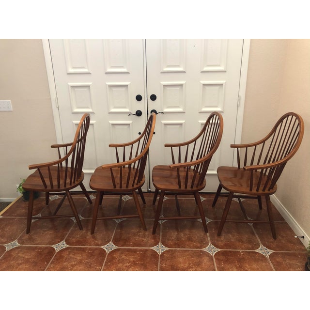 Ethan Allen American Impression Bowback Dining Chairs Set of 4 Chairish