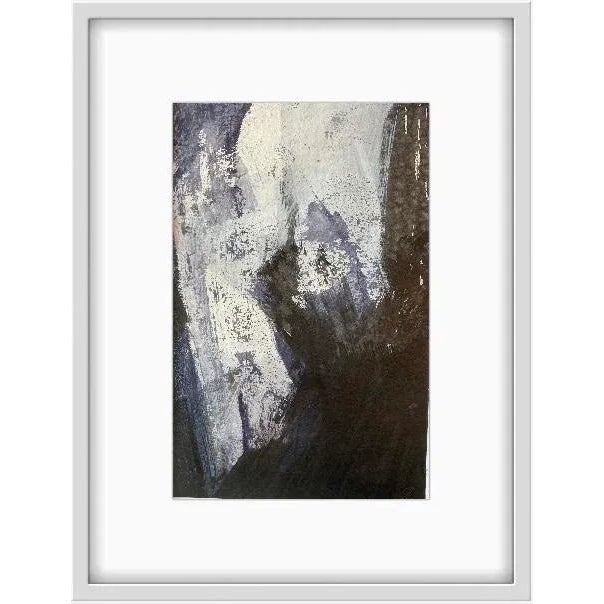 Black and White Contemporary Original Painted Abstract on Paper For Sale In Palm Springs - Image 6 of 6