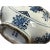 2010s Chinese Blue White Porcelain Oval Flat Body People Theme Vase For Sale - Image 5 of 6