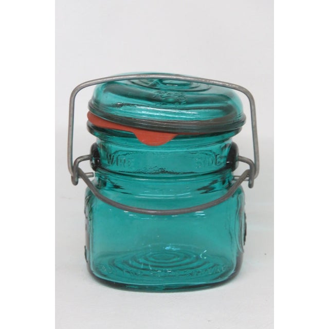 Ball Ideal Bicentennial Eagle Mason Jar With Lid 1976 Vintage Blue Teal 4715b For Sale - Image 9 of 18