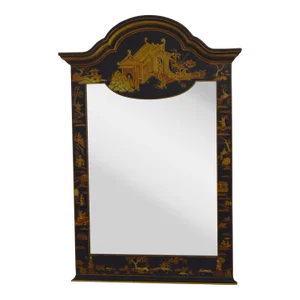 Lineage Chinoiserie Decorated Beveled Glass Mirror