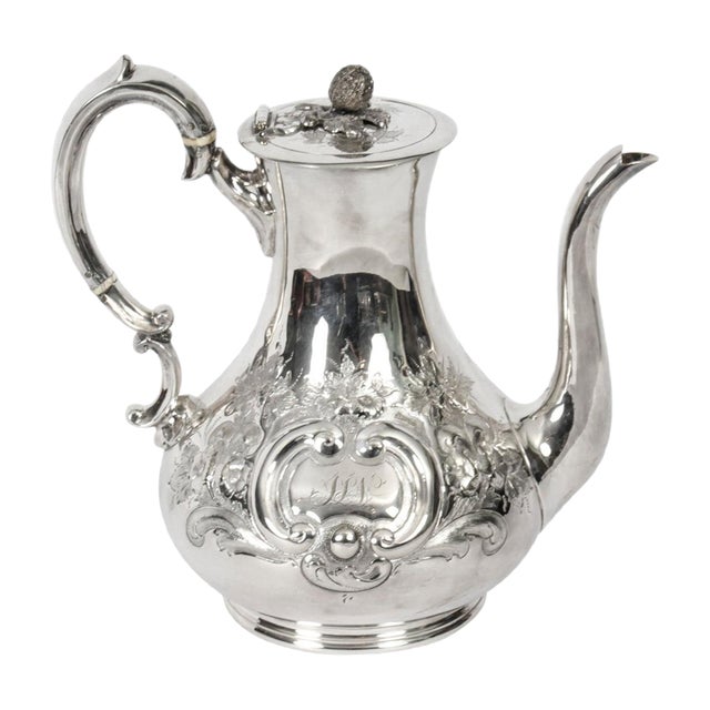19th Century Victorian Silver Plated Coffee Pot from Boardman Glossop & Co For Sale