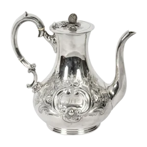 19th Century Victorian Silver Plated Coffee Pot from Boardman Glossop & Co