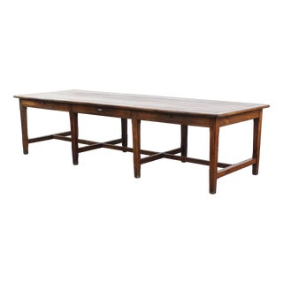 Large Antique English Oak Dining Table, Early 19th Century For Sale