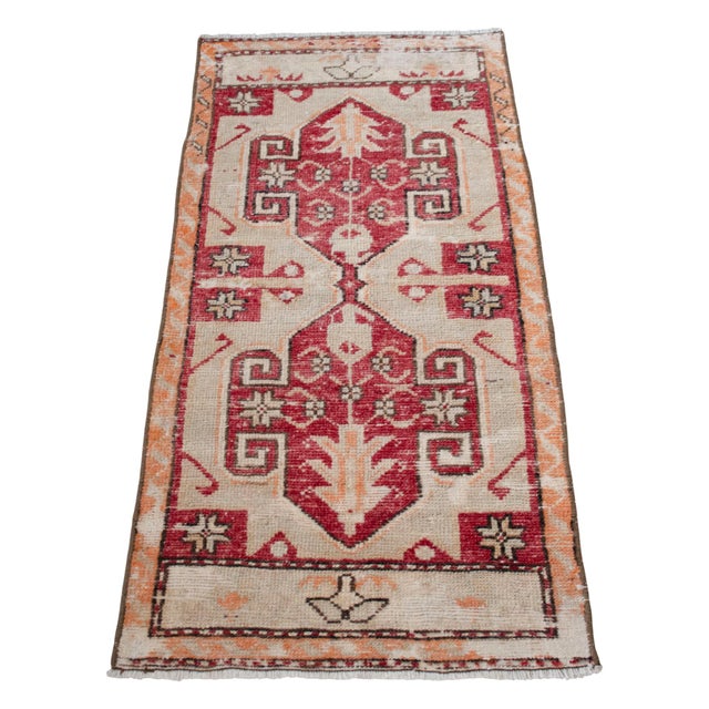 Hand Knotted Door Mat, Entryway Rug, Bath Mat, Kitchen Decor, Small Rug, Turkish Rug - 1′7″ × 3′3″ For Sale - Image 4 of 14