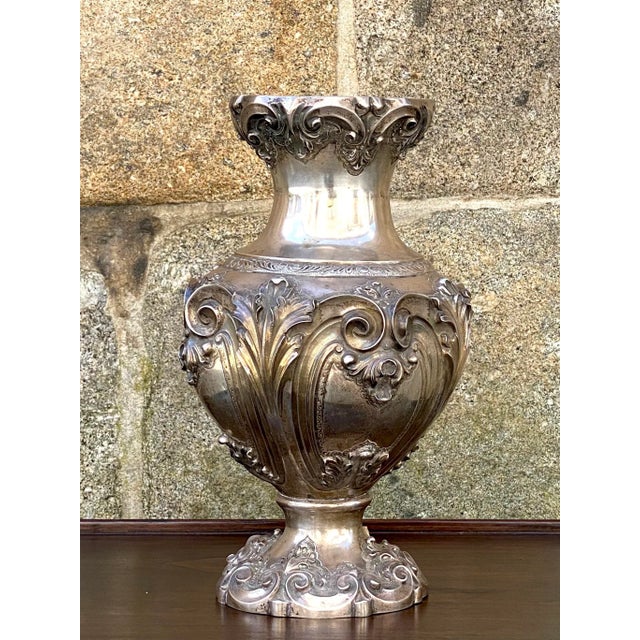 Mid-Century Modern Silver Vase, 1950s For Sale - Image 3 of 9