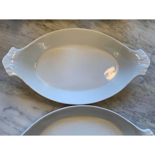 Rustic European Vintage French Apilco Au Gratin Dishes a Pair For Sale - Image 3 of 11