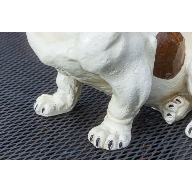 A Marwal English bulldog life sized chalkware door stop floor sculpture. This is a very cool vintage 1960s floor...
