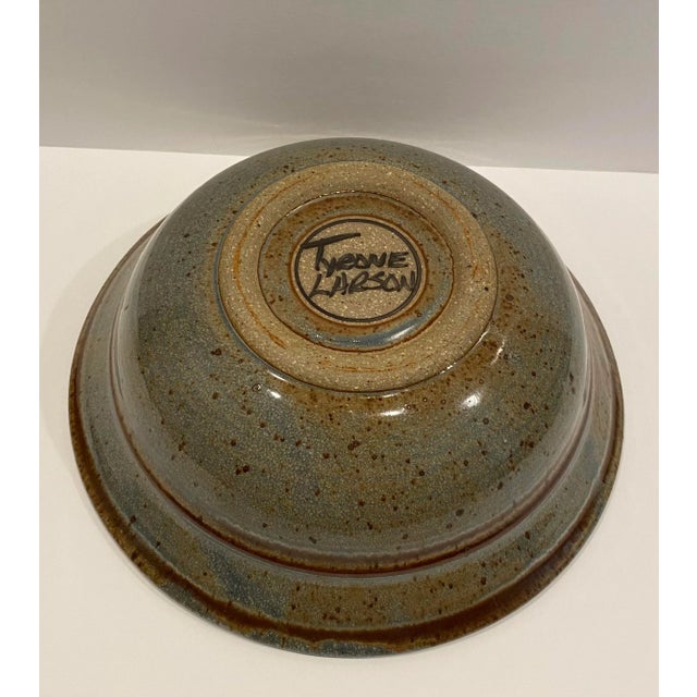 1970s Tyrone Larson Glazed Pottery Bowl For Sale - Image 5 of 6