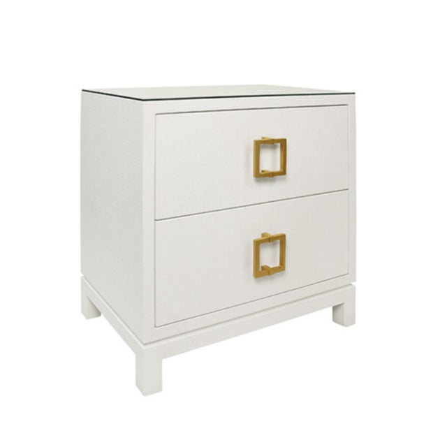 New special order item. Not vintage. Add a touch of charm to any room with the Cole Textured White Linen Side Table. Its...