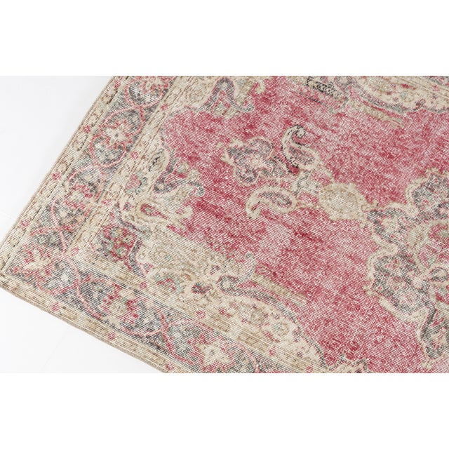 Textile Mid 20th Century Turkish Handknotted Wool Area Rug For Sale - Image 7 of 9