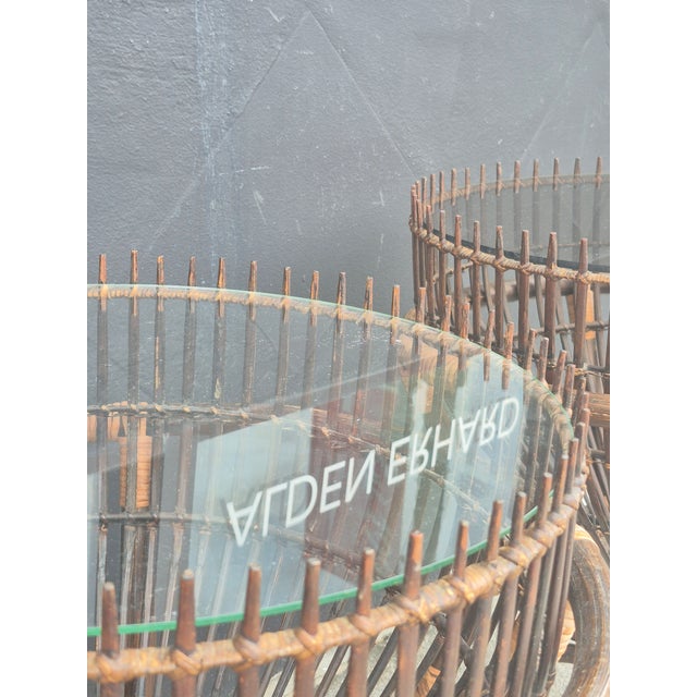 Vintage Pair of Japanese Fish Trap Stand For Sale - Image 4 of 4