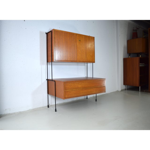 Teak String Shelving System from Omnia E. Dieter Hilker, 1960s For Sale - Image 9 of 9
