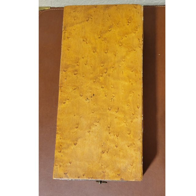 Campaign Antique Birdseye Maple Drawer Box For Sale - Image 3 of 8