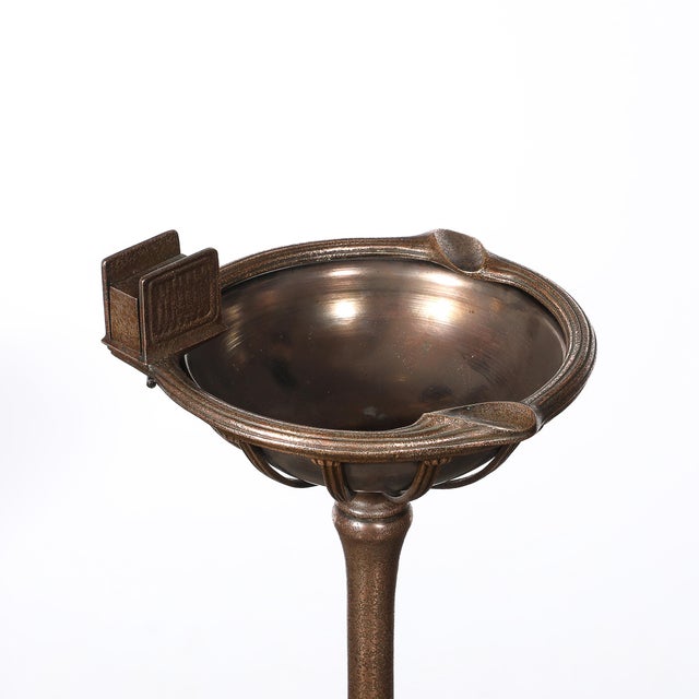 Art Deco Art Deco Gilt Bronze Smoking Stand Signed Tiffany Studios New York #1649 For Sale - Image 3 of 18