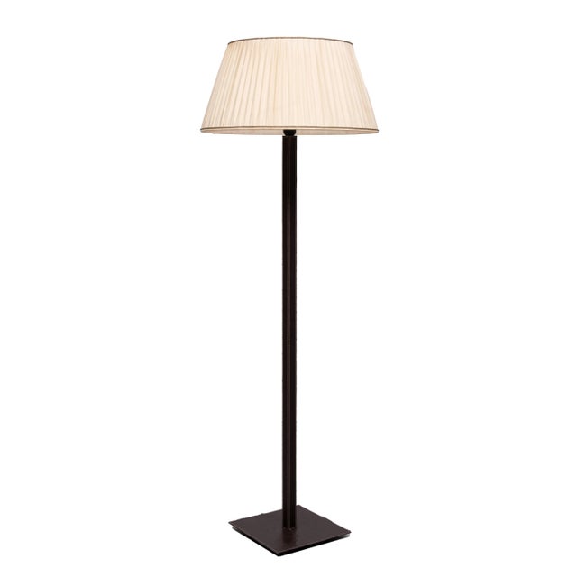 Stich Leather Floor Lamp from SCE, France, 1980s For Sale - Image 13 of 13