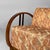 Art Deco Italian Armchairs in Wood and Fabric, 1930s, Set of 2 For Sale - Image 6 of 18