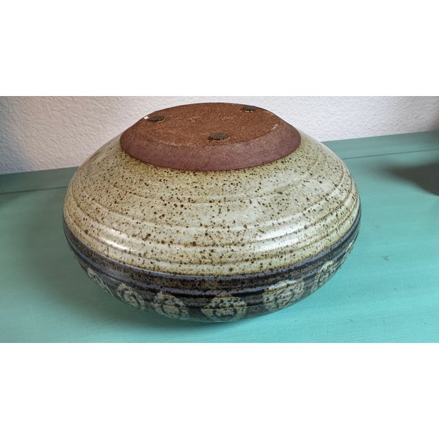 Arts and Crafts Vintage Signed O Bucher Pottery Art Bowl Pristine C1960 For Sale - Image 16 of 17