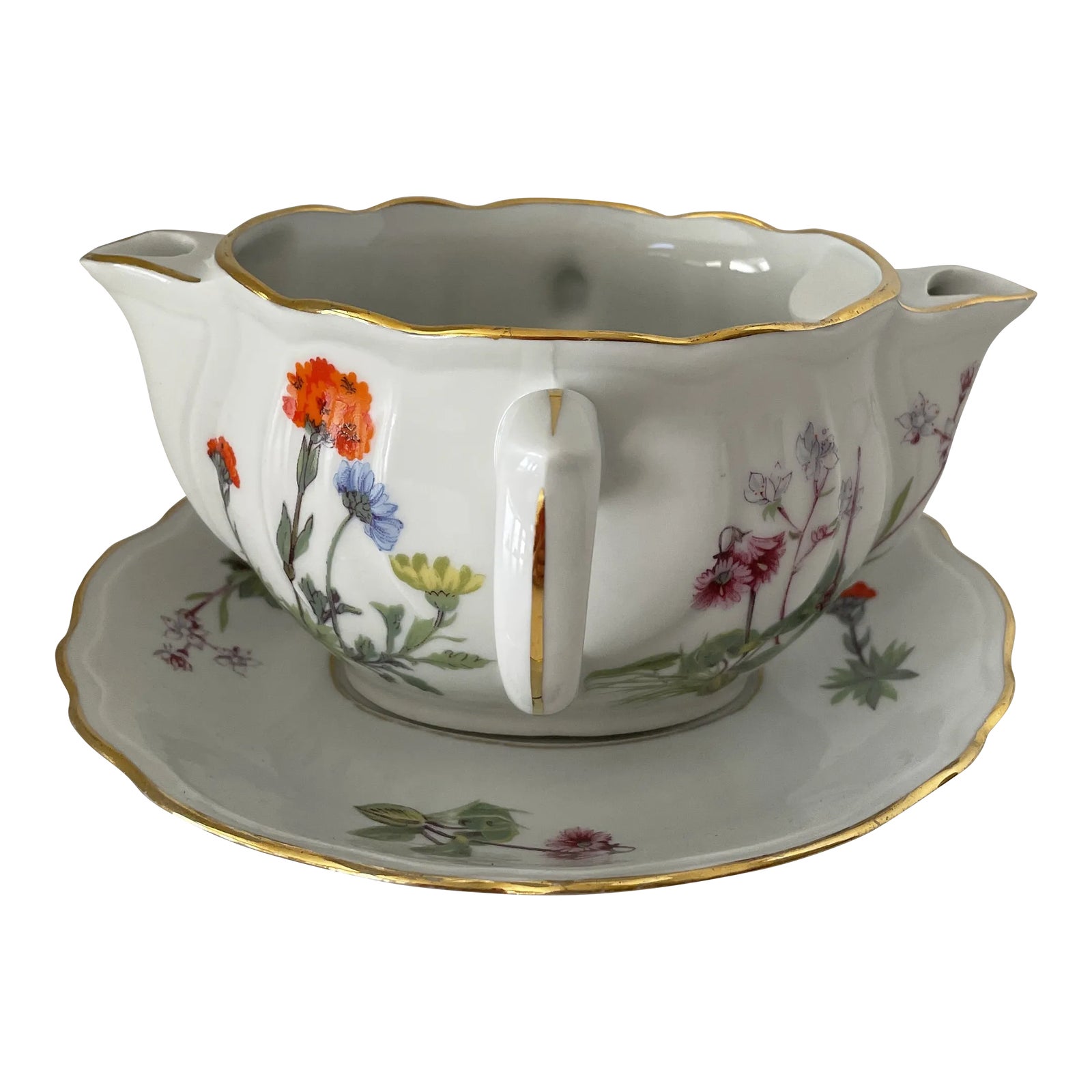 Mid-Modern Century Porcelain Lourioux Philippe Deshoulieres French