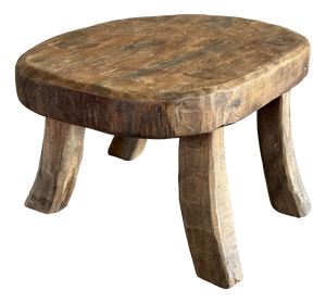 Small Oval Teak Occasional Stool