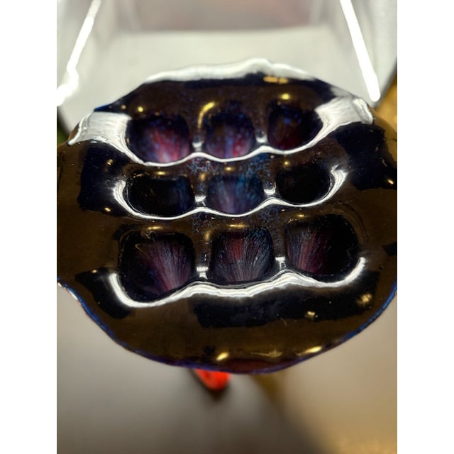 Purple 1990s Signed Peter Crisp Glass Art For Sale - Image 8 of 9