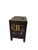 Chinoiserie Vintage Chinoiserie Black Lacquer Cabinet Side Table — Hand-Painted Asian Landscape For Sale - Image 3 of 11