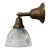 Circa 1920’s Original Painted Patina Holophane Bell Shade Wall Sconce For Sale