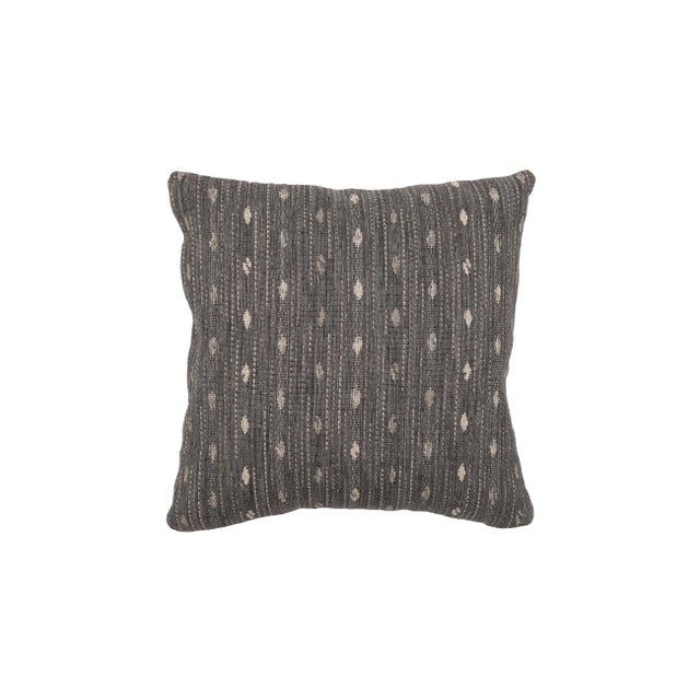 Transitional Drip Charcoal 20x20 Pillow For Sale - Image 3 of 3