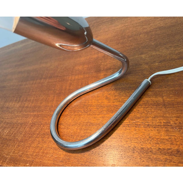 Metal Mid-Century Modern Minimalist Table Lamp attributed to Kalmar, 1950s For Sale - Image 7 of 18