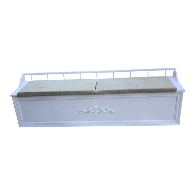 French White Storage Bench Chairish