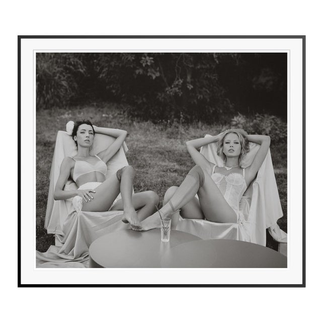 Dasha and Mari 'Lounger Secrets' Limited Edition Print Framed in Black For Sale