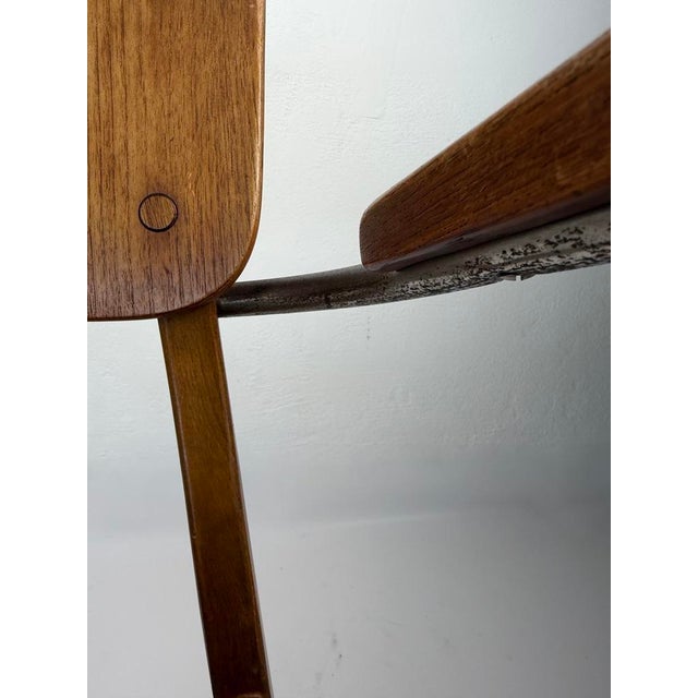 Brown Armchair by Steen Eiler Rasmussen & Kaj Lyngfeldt Larsen for Danbork, Denmark, 1954 For Sale - Image 8 of 12