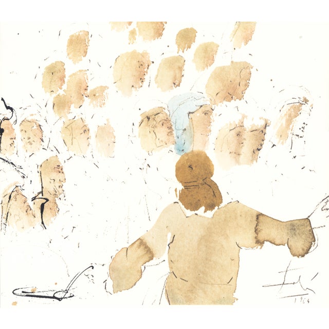 Color lithograph "Nummularii De Templo Eiecti" (The Money Changers Thrown out of the Temple, John 2:14) from Salvador...