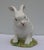 Mid Century Italian Large White Majolica Ceramic Bunny Rabbit Statue For Sale - Image 4 of 11