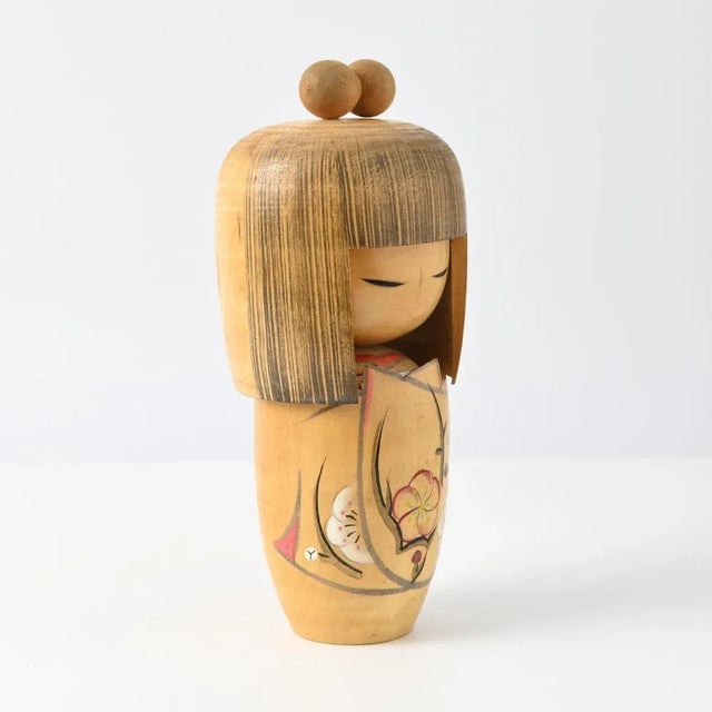 Vintage Japanese Wooden Kokeshi Doll by Kojo Tanaka, 1950s For Sale - Image 3 of 9