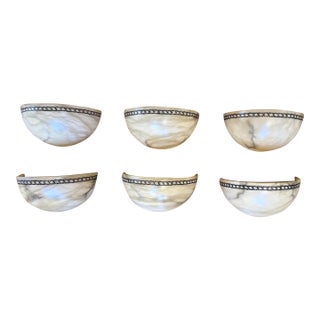 Vintage Alabaster Sconces - Set of 6 For Sale
