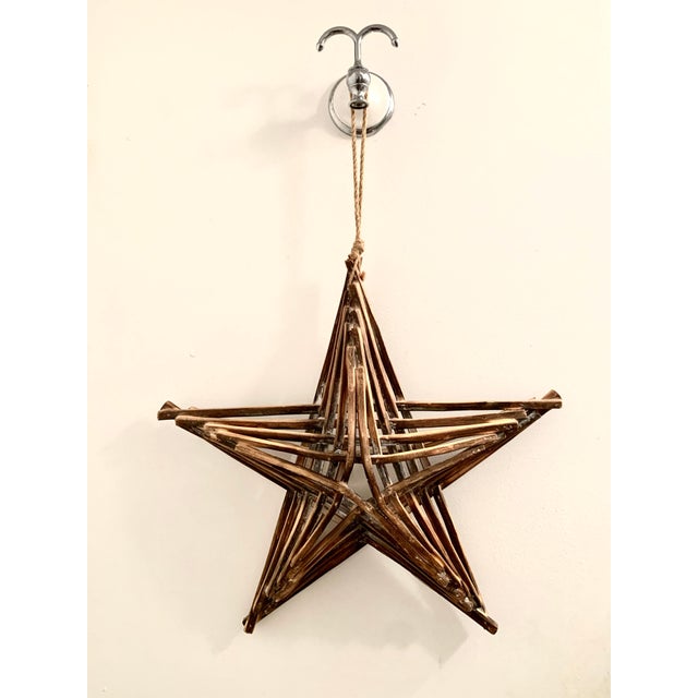 Farmhouse Vintage Large Hanging Driftwood Star for Christmas Decor Farmhouse Style For Sale - Image 3 of 8