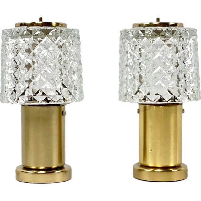 Czechoslovakian Table Lamps in Brass from Kamenický Šenov, 1970s, Set of 2 For Sale - Image 9 of 9