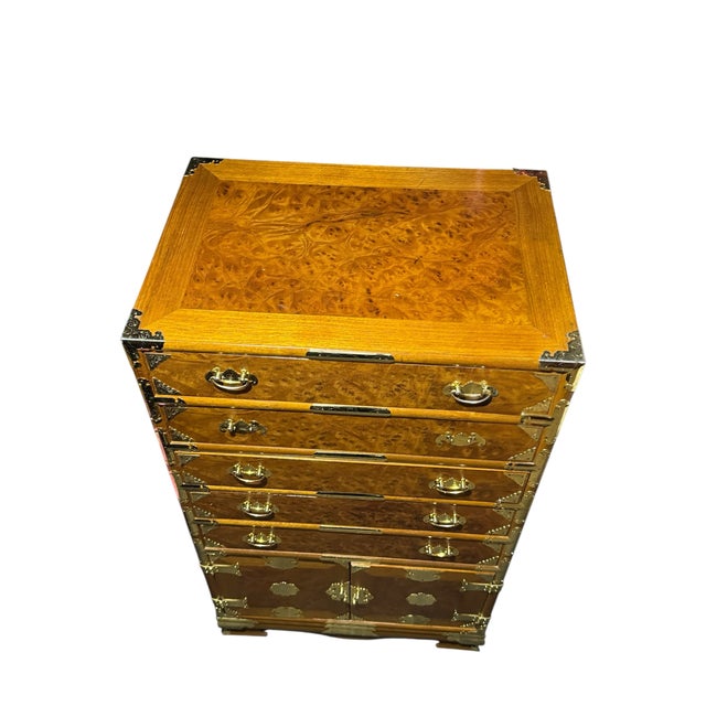 Brown Japanese Meiji Period Keyaki Wood Tansu Chest With Iron Hardware, For Sale - Image 8 of 8