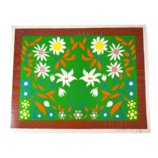 Poul Gernes, Floral Composition, 1982, Lithograph For Sale