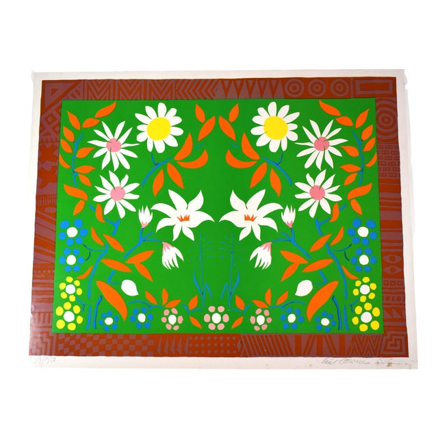 Poul Gernes, Floral Composition, 1982, Lithograph For Sale