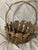 American Americana Antique Adirondack Twig Mushroom Foraging basket.Adirondack Twigs Primitive Style W/ a Large Bent Twig Handle. Early 20th Century For Sale - Image 3 of 12