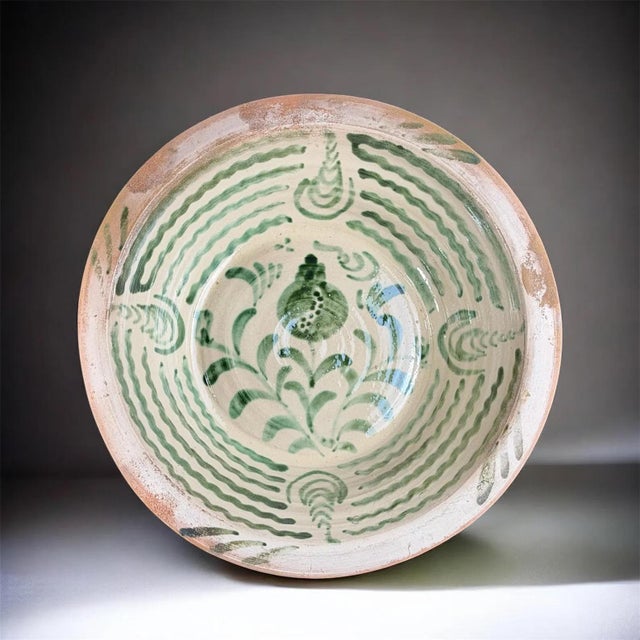 Green Large Spanish Fajalauza Ceramic Bowl from Lebrillo For Sale - Image 8 of 8